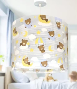 Lustre et lampe suspension pour enfants Baby Teddy Bleu Ours