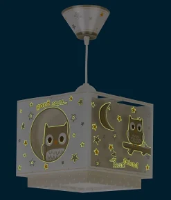 Lustre et lampe suspension enfant Good Night Hibou