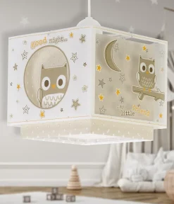 Lustre et lampe suspension enfant Good Night Hibou