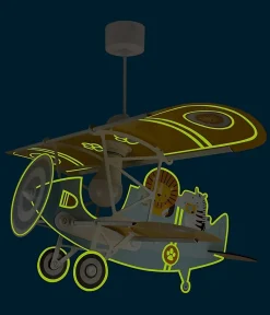 Lustre et lampe suspension enfant avion Petit Lion