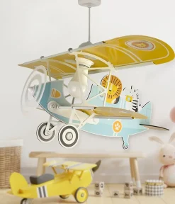 Lustre et lampe suspension enfant avion Petit Lion