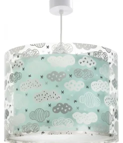 Lustre et lampe suspension enfant Clouds Nuages vert