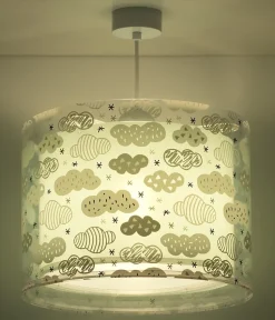 Lustre et lampe suspension enfant Clouds Nuages vert