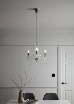 Lustre Gacruz 3 ampoules E14 IP20 argent