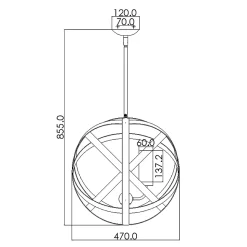 Lustre intérieur Carson 3 lumières