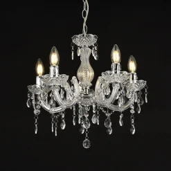 Lustre élégant 5 X E14 Blanc Diamètre 35 Cm lux.pro