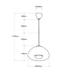 Lustre Suspendu au Plafond au Design cran Semi-sphérique Rose avec Finitions Hautement Réfléchissantes E27 G45
