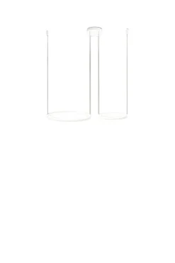 Lustre suspendu double LED EDGE 99W Blanc mat Perenz