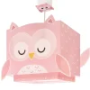 Lustre Suspension Pour Enfant Little Pink Owl Petite Chouette Rose