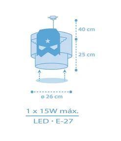 Lustre Suspension Pour Enfant Blue Hero Super-héros