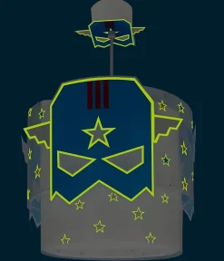 Lustre Suspension Pour Enfant Blue Hero Super-héros