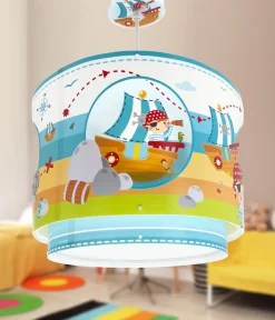 Lustre Suspension Pour Enfant Pirate Island Île Des Pirates