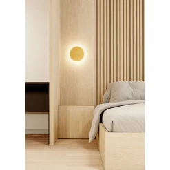 Mac Wall Legno - Applique murale LED 15W avec interrupteur CCT 2700 K/3200 K/4000K en aluminium, 360 degrés - Beneito & Faure