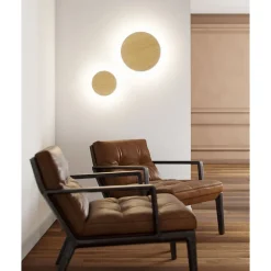 Mac Wall XL Wood - Applique murale LED 20W avec interrupteur CCT 2700 K/3200 K/4000K en aluminium, 360 degrés - Beneito & Faure