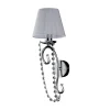 Magda Applique murale 1 lumière en fer chromé avec abat-jour .13 P.15 BL146-AP1-CR-PAR
