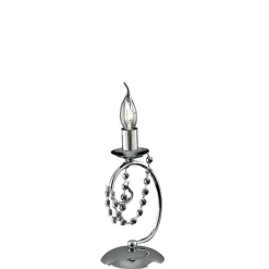 Magda Lampe de table 1 lumière en fer chromé H.27 d.13 BL146-LT-CR