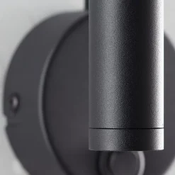 MAX applique murale avec interrupteur LED 4W / 330lm / 4000K - aluminium/plastique - noir - ampoules incluses