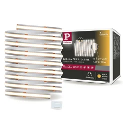 MaxLED 1000 Strip LED bande individuelle COB 2,5m Blanc chaud 2,5m 30W 1080lm/m 528 LEDs/m 2700K