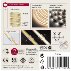 MaxLED 1000 Strip LED bande individuelle COB 2,5m Blanc chaud 2,5m 30W 1080lm/m 528 LEDs/m 2700K