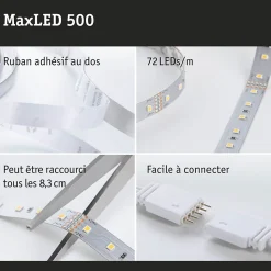 MaxLED 500 Strip LED bande individuelle 20m blanc chaud 72W 55lm/m 2700K