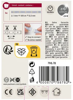 MaxLED 250 Strip LED Extension 1m Tunable White revêtue 4W 270lm/m Tunable White