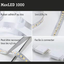 MaxLED 1000 Strip LED Extension 2,5m Blanc chaud 29W 1100lm/m 2700K