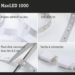 MaxLED 1000 Strip LED Extension 1m Blanc chaud 7,2W 1100lm/m 2700K