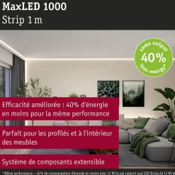 MaxLED 1000 Strip LED Extension 1m Blanc chaud 7,2W 1100lm/m 2700K