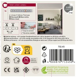 MaxLED 1000 Strip LED Extension 1m Blanc chaud 7,2W 1100lm/m 2700K