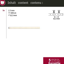 MaxLED 1000 Strip LED Extension 1m Blanc chaud revêtue 12W 1100lm/m 2700K