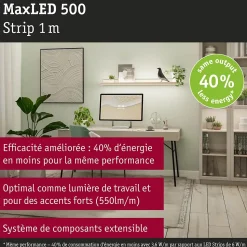 MaxLED 500 Strip LED Extension 1m blanc chaud 3,6W 550lm/m 2700K
