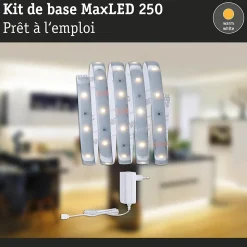 MaxLED 250 Strip LED Kit de base 1,5m 2700K 1,5m revêtue IP44 6W 300lm/m 30 LEDs/m 2700K 24VA