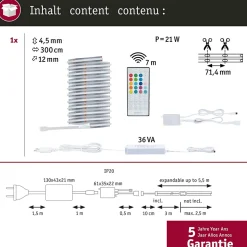 MaxLED 500 Strip LED Kit de base COB 3m RGBW 18W 530lm/m RGBW+ 36VA