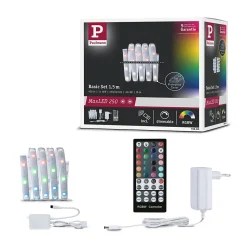 MaxLED 250 Strip LED Kit de base 1,5m RGBW+ 1,5m revêtue IP44 10W 270lm/m 30 LEDs/m RGBW+ 24VA