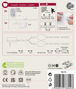 MaxLED 250 Strip LED Kit de base 2x 1m 2700K 2x 1m revêtue IP44 2x4W 300lm/m 60 LEDs/m 2700K 24VA