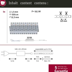 MaxLED 500 Strip LED Kit de base 5m blanc neutre 17W 550lm/m 4000K 30VA