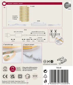 MaxLED 1000 Strip LED Kit de base COB 3m Blanc chaud 3m 36W 1080lm/m 528 LEDs/m 2700K 50VA