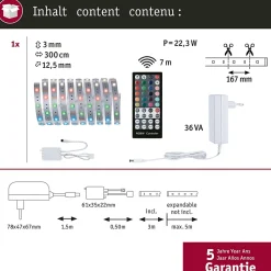MaxLED 250 Strip LED Kit de base 3m RGBW+ 3m 20W 270lm/m 30 LEDs/m RGBW+ 36VA