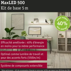 MaxLED 500 Strip LED Kit de base 5m blanc chaud 17W 550lm/m 2700K 30VA