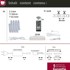 MaxLED 1000 Strip LED Kit de base 1,5m RGBW revêtue 18W 1000lm/m RGBW+ 25VA