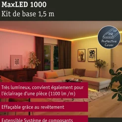 MaxLED 1000 Strip LED Kit de base 1,5m RGBW revêtue 18W 1000lm/m RGBW+ 25VA