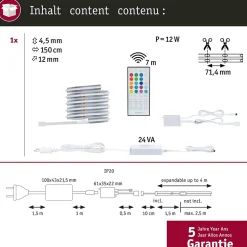 MaxLED 500 Strip LED Kit de base COB 1,5m RGBW 10W 530lm/m RGBW+ 24VA