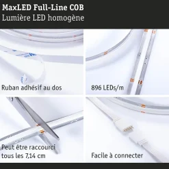 MaxLED 500 Strip LED Kit de base COB 1,5m RGBW 10W 530lm/m RGBW+ 24VA