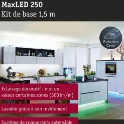 MaxLED 250 Strip LED Smart Home Zigbee 3.0 Kit de base 1,5m RGBW+ 1,5m revêtue IP44 9W 200lm/m 30 LEDs/m RGBW+ 24VA