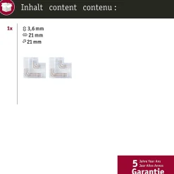 MaxLED accessoires Strip LED 2er-Set Edge 90 Kit de 2 RGBW max. 144W RGBW