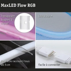 MaxLED Flow Strip LED Kit de base RGB 3m revêtue 27W 400lm/m 120 LEDs/m RGB 36VA