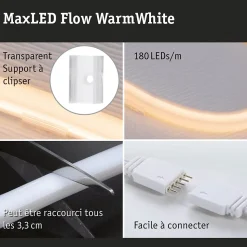 MaxLED Flow Strip LED Kit de base blanc chaud 3m revêtue 38W 1000lm/m 180 LEDs/m 2700K 50VA
