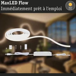 MaxLED Flow Strip LED Kit de base blanc chaud 3m revêtue 38W 1000lm/m 180 LEDs/m 2700K 50VA