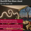 MaxLED Flow Strip LED Kit de base blanc chaud 5m revêtue 52W 1300lm/m 180 LEDs/m 2700K 75VA