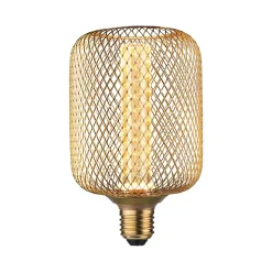 Metallic Glow Standard 230 V Ampoules LED Zyl E27 Spiral 200lm 4,2W 1800K Laiton